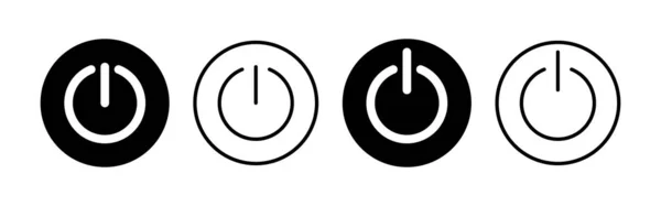 Vettore Icona Alimentazione App Web Mobile Segno Simbolo Power Switch — Vettoriale Stock