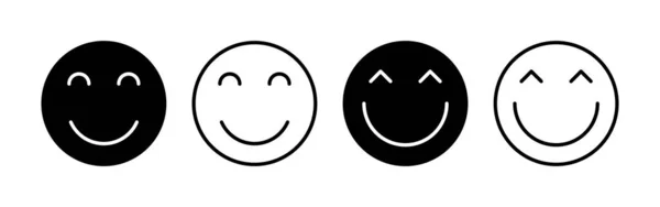 Glimlach Pictogram Vector Voor Web Mobiele App Glimlach Emoticon Icoon — Stockvector