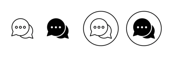 Chat Icons Set Speech Bubble Sign Symbol Comment Icon Message — Stock Vector