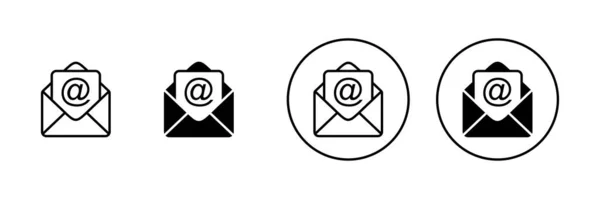 Почтовые Значки Установлены Знак Символ Электронной Почты Иконка Электронной Почты — стоковый вектор