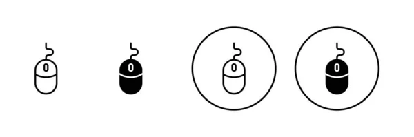 Ikony Myši Nastaveny Klepněte Znak Symbol Vektor Ikony Ukazatele — Stockový vektor