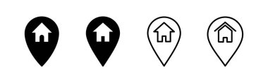 Address icon vector for web and mobile app. home location sign and symbol. pinpoint