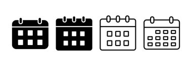 Calendar icon vector for web and mobile app. Calender sign and symbol. Schedule icon symbol