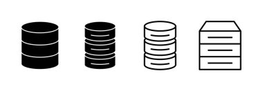 Database icon vector for web and mobile app. database sign and symbol