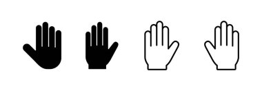 Hand icon vector for web and mobile app. hand sign and symbol. hand gesture