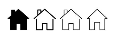 Web ve mobil uygulama için ev simgesi vektörü. Ev işareti ve sembol