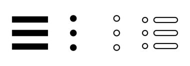 Web ve mobil uygulama için menü simgesi vektörü. Web menü işareti ve sembol. Hamburger menüsü sembolü