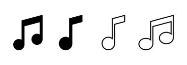 Web ve mobil uygulama için müzik simgesi vektörü. nota işareti ve sembol