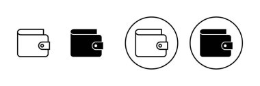 Cüzdan simgeleri hazır. cüzdan işareti ve sembol
