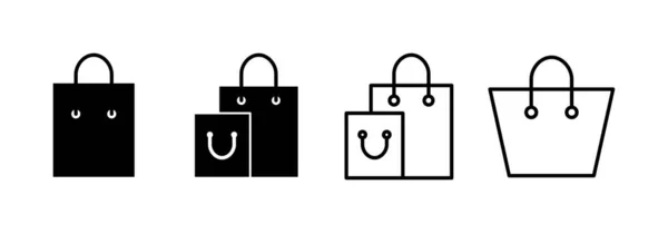 Shopping Väska Ikon Vektor För Webb Och Mobil App Shoppingskylt — Stock vektor