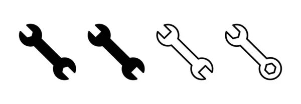 Llave Icono Vector Para Web Aplicación Móvil Icono Reparación Signo — Archivo Imágenes Vectoriales