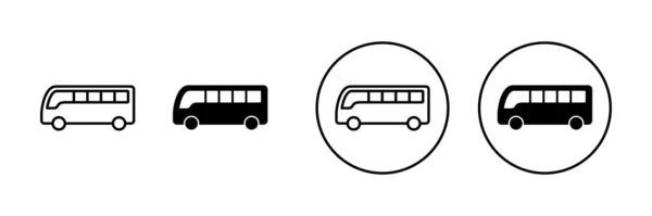 Bus Symbole Gesetzt Busschild Und Symbol — Stockvektor