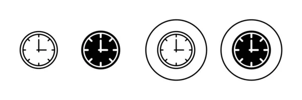 Ikony Hodin Nastaveny Znamení Času Symbol Ikona Sledování — Stockový vektor