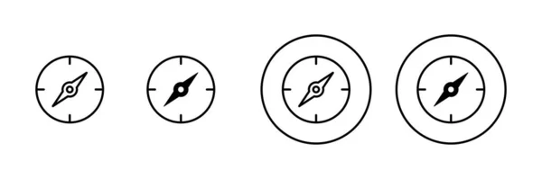 コンパスアイコンセット 矢印コンパスアイコンの記号と記号 — ストックベクタ