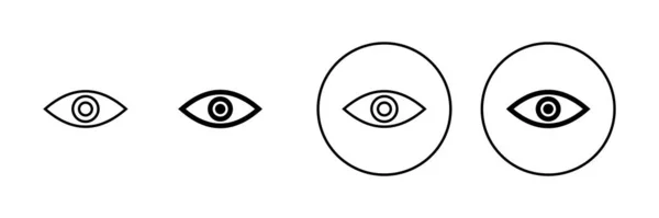 Conjunto Iconos Oculares Signo Símbolo Ocular Icono Mirada Visión — Vector de stock