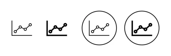 Ikony Rosnące Ustawione Znak Symbol Mapy Ikona Diagramu — Wektor stockowy
