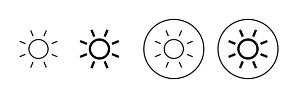 Svítící Ikony Značka Symbol Jasu — Stockový vektor