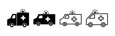 Ambulance icon vector for web and mobile app. ambulance truck sign and symbol. ambulance car