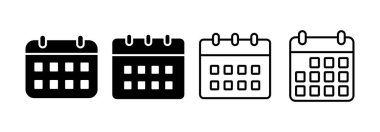 Calendar icon vector for web and mobile app. Calender sign and symbol. Schedule icon symbol