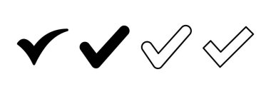 Check mark icon vector for web and mobile app. Tick mark sign and symbol