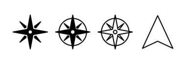 Compass icon vector for web and mobile app. arrow compass icon sign and symbol