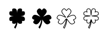 Clover icon vector for web and mobile app. clover sign and symbol. four leaf clover icon.