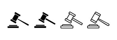 Gavel icon vector for web and mobile app. judge gavel sign and symbol. law icon. auction hammer