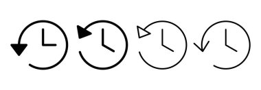 Web ve mobil uygulama için geçmiş simgesi vektörü. Son olay geçmişi işareti ve simgesi