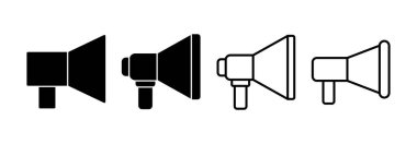 Web ve mobil uygulama için megafon simgesi vektörü. Hoparlör işareti ve sembol