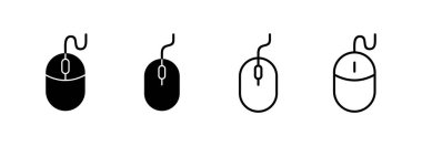 Web ve mobil uygulama için fare simgesi vektörü. Tıklama işareti ve sembol. işaretleyici simgesi vektörü.