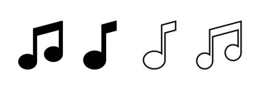 Web ve mobil uygulama için müzik simgesi vektörü. nota işareti ve sembol