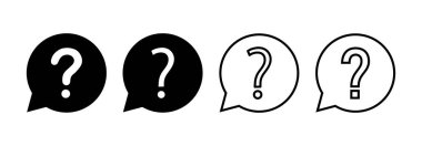 Web ve mobil uygulama için soru simgesi vektörü. soru işareti ve sembol