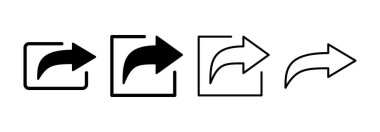 Web ve mobil uygulama için simge vektörünü paylaş. İşaret ve sembol paylaşımı