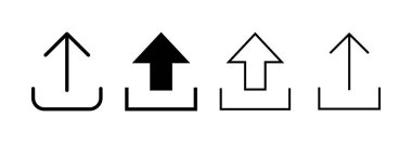 Web ve mobil uygulama için simge vektörü yükle. veri işareti ve sembolü yükle
