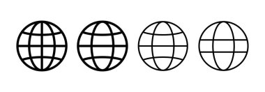 Web ve mobil uygulama için web simgesi vektörü. Web tabelalarına ve sembollere git. Web tıklama simgesi. Genel arama simgesi