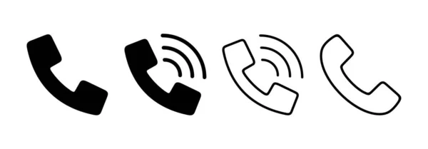 Call Icon Vector Web Mobile App Telephone Sign Symbol Phone - Stok Vektor