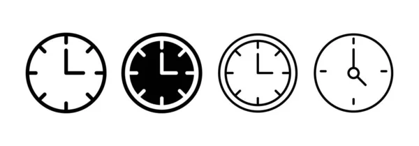 Вектор Піктограм Годинника Веб Мобільного Додатку Знак Часу Символ Значок — стоковий вектор
