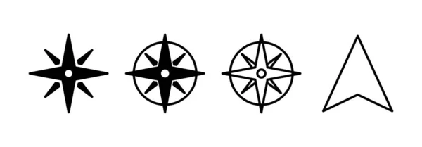 Compass Icon Vector Web Mobile App Arrow Compass Icon Sign — Stok Vektör