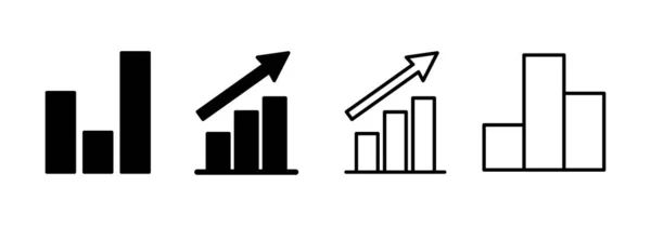 Growing Graph Icon Vector Web Mobile App Chart Sign Symbol – Stock-vektor
