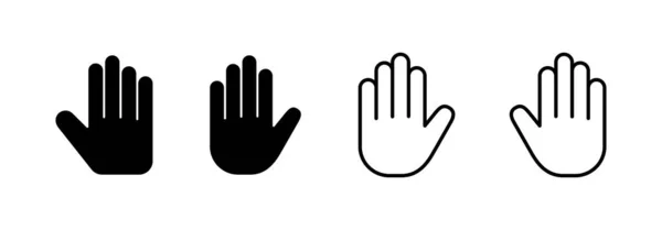 Hand Icon Vector Web Mobile App Hand Sign Symbol Hand —  Vetores de Stock