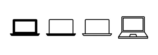 Wektor Ikony Laptop Dla Aplikacji Internetowych Mobilnych Oznaczenie Symbol Komputera — Wektor stockowy