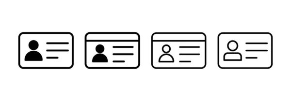 Icono Licencia Vector Para Web Aplicación Móvil Icono Tarjeta Identificación — Archivo Imágenes Vectoriales