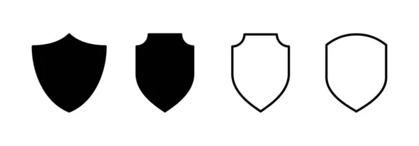 Web和移动应用程序的盾牌图标向量 保护图标 安全标志和标志 — 图库矢量图片