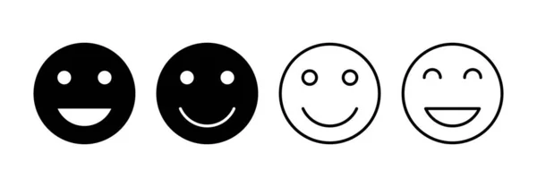 Vector Icono Sonrisa Para Web Aplicación Móvil Sonrisa Icono Emoticono — Vector de stock