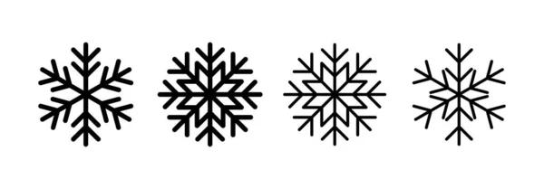 Вектор Значков Снега Веб Мобильного Приложения Знак Символ Снежинки — стоковый вектор