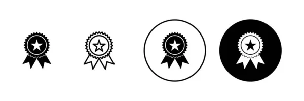 Zestaw Ikon Odznak Wektor Nagród Osiągnąć Znak Symbole — Wektor stockowy