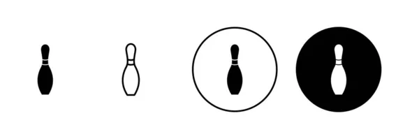 Иконки Боулинга Шар Боулинга Значок Символ — стоковый вектор