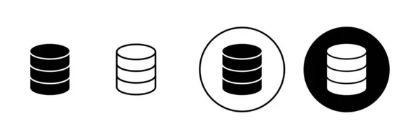 Databas Ikoner Som Databastecken Och Symbol — Stock vektor