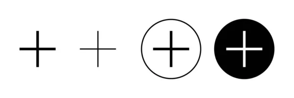 Ikony Nastaveny Přidat Znaménko Symbol — Stockový vektor