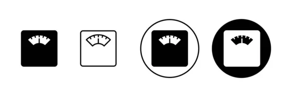 Conjunto Iconos Escalas Peso Escala Signo Símbolo — Archivo Imágenes Vectoriales